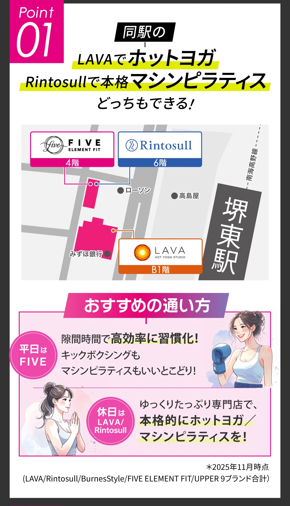 同駅のLAVAでホットヨガもできる！